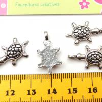 Breloque argentee tortue avec carapace 5 