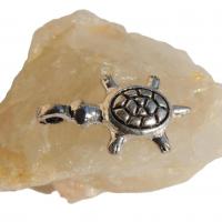 Breloque argentee tortue avec carapace 7 