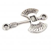 Breloque connecteur argente hache theme halloween 24x16mm 1 