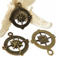 Breloque en bronze boussole marine 2 