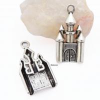 Breloque pendentif argente chateau de princesse 28 x 14 mm 2 
