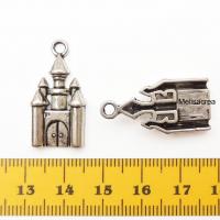Breloque pendentif argente chateau de princesse 28 x 14 mm 3 