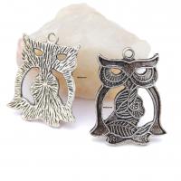 Breloque pendentif hibou chouette argentee 3 