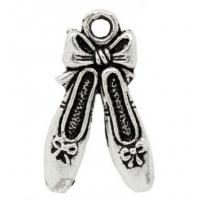 Breloques argentees ballerine chausson de dance noeud papillon 21 x 13 mm 1 