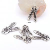 Breloques argentees ballerine chausson de dance noeud papillon 21 x 13 mm 2 
