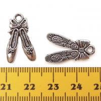 Breloques argentees ballerine chausson de dance noeud papillon 21 x 13 mm 3 