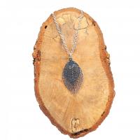 Collier chaine acier inoxydable estampe double argentee et anthracite 2