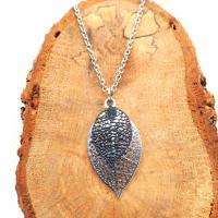 Collier chaine acier inoxydable estampe double argentee et anthracite 4