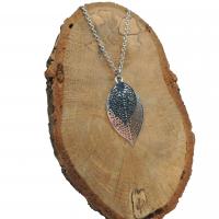 Collier chaine acier inoxydable estampe double argentee et anthracite 5