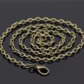 Collier chaine maille forcat texture bronze 51cm 1 
