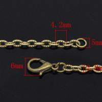 Collier chaine maille forcat texture bronze 51cm 2 