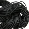 Cordon en silicone creux noir plastique 2 5mm trou 1mm