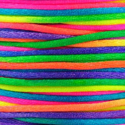 Cordon nylon polyester multicolore 2mm x 5metres 6 