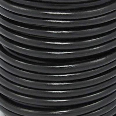Cordon silicone creux noir plastique 3mm trou 1 5mm 2 