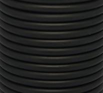 Cordon silicone creux noir plastique 4mm trou 1 5mm