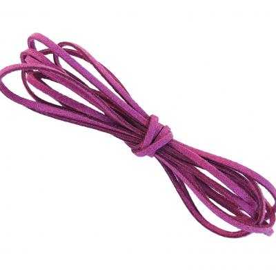 Cordon suedine velours violet paillette 2 