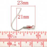 Crochets d oreilles en acier inoxydable argente 1 