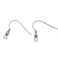 Crochets d oreilles en acier inoxydable argente 3 