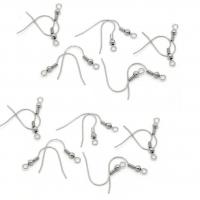 Crochets d oreilles en acier inoxydable argente