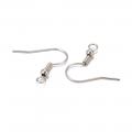 Crochets d oreilles fer sans nickel 18mm x 0 5mm 4 