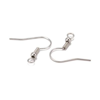 Crochets d oreilles fer sans nickel 18mm x 0 5mm 4 