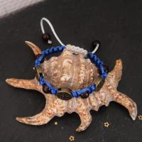 bracelet celtique bleu, perle triskell