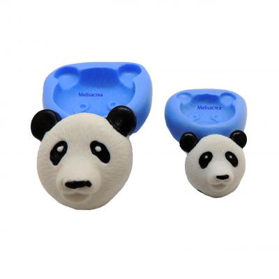 Lot de 2 moules en silicone tete de panda