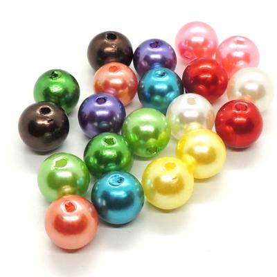 Lot de 20 perles en acrylque nacre 10mm 4 