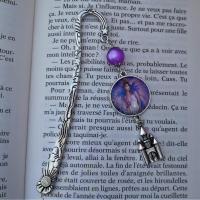 Marque page fee mauve 3 