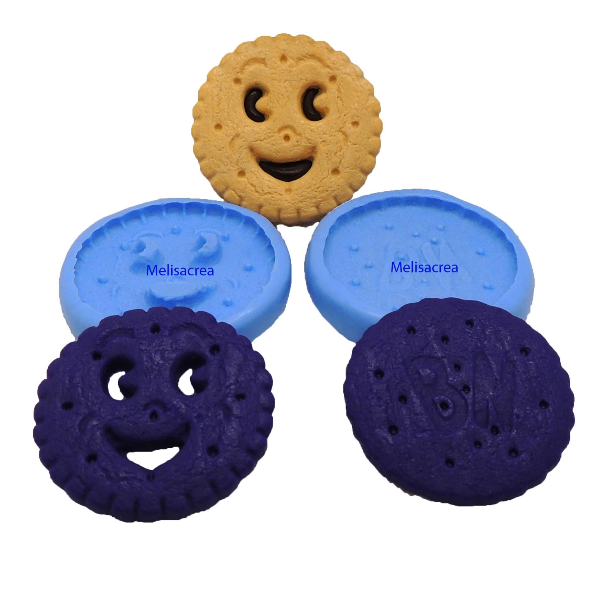 Moule en silicone biscuit choco mini BN pour fimo, cernit