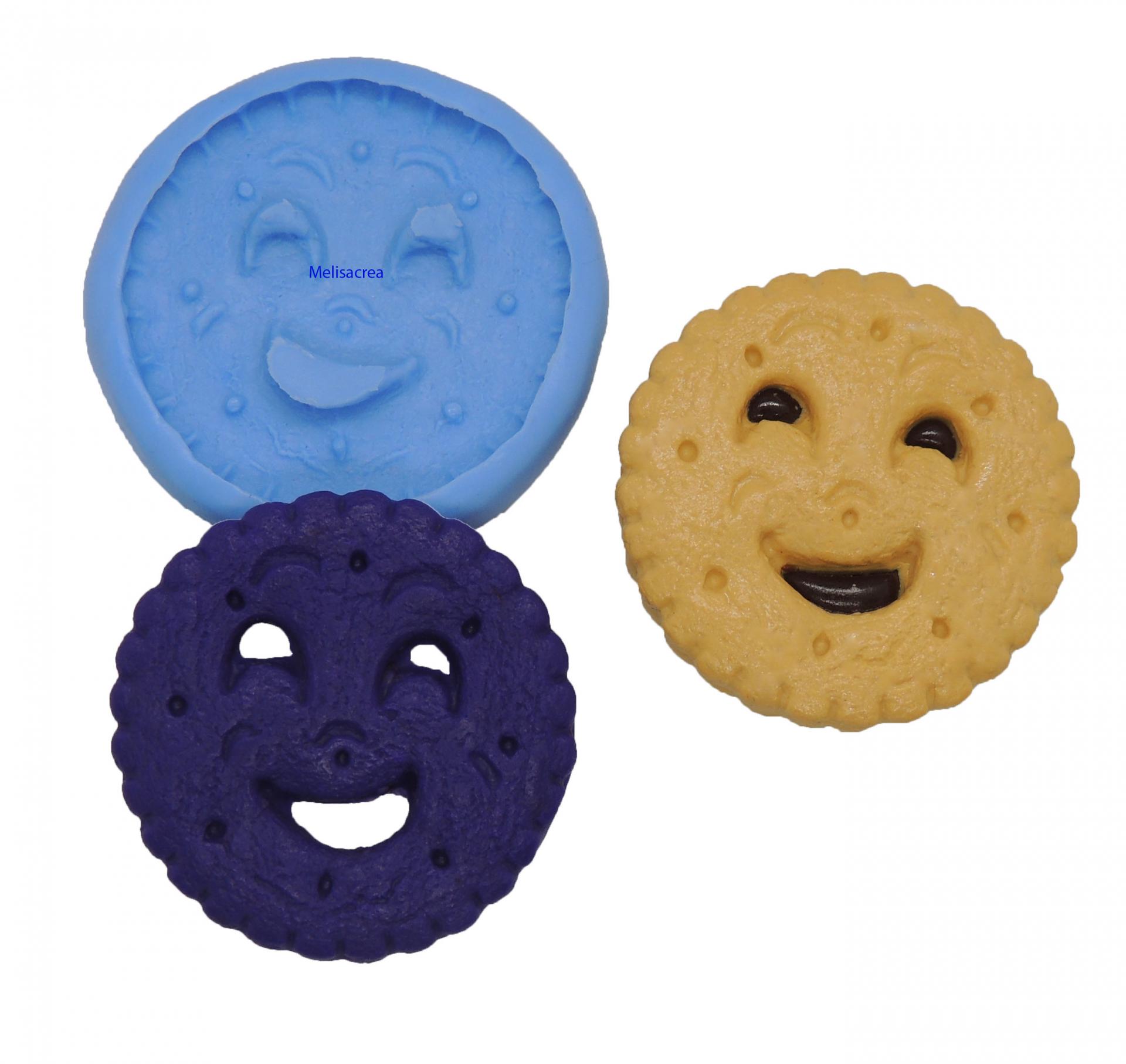 Moule en silicone biscuit mini BN face n°1 - 3,9 cm