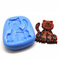 Moule en silicone chat plat 2 