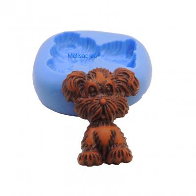 Moule en silicone chien marron yorkshire terrier 5 