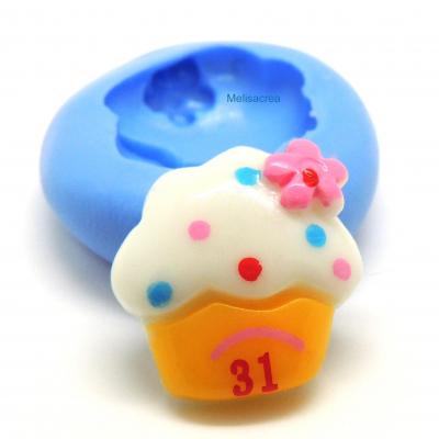 Moule en silicone cupcake fleur 31 face