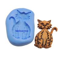 Moule en silicone grand chat pour fimo cernit 2 