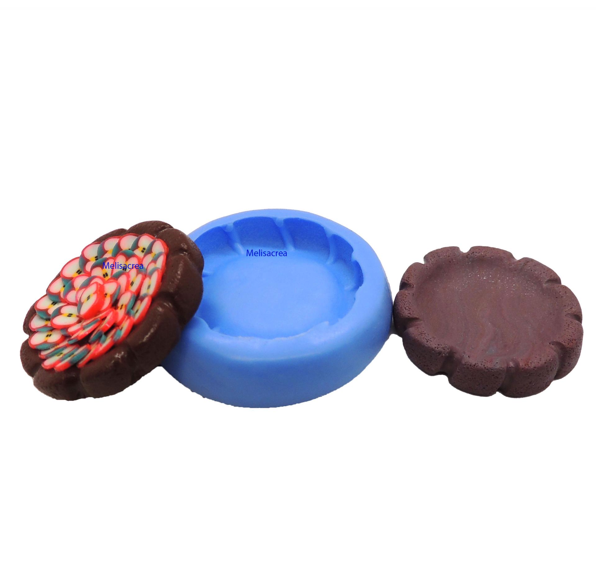 Moule Silicone 12 Fonds de Tarte Biscuit Ø12 x 1 cm 112ml