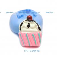 Moule silicone pour pate polymere fimo cernit cupcake coulis chocolat 1 7 x 1 4 cm 3 