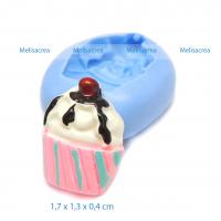 Moule silicone pour pate polymere fimo cernit cupcake coulis chocolat 1 7 x 1 4 cm 4 