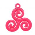 Pendentif acrylique triskel rose
