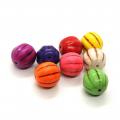 Perle citrouille howlite 13x12mm 2 