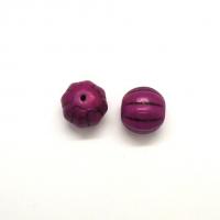 Perle citrouille howlite 13x12mm mauve rose 1 