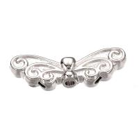 Perle en metal aile avec diamant 1 
