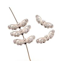 Perle en metal aile avec diamant 2 