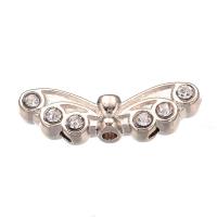 Perle en metal aile avec diamant