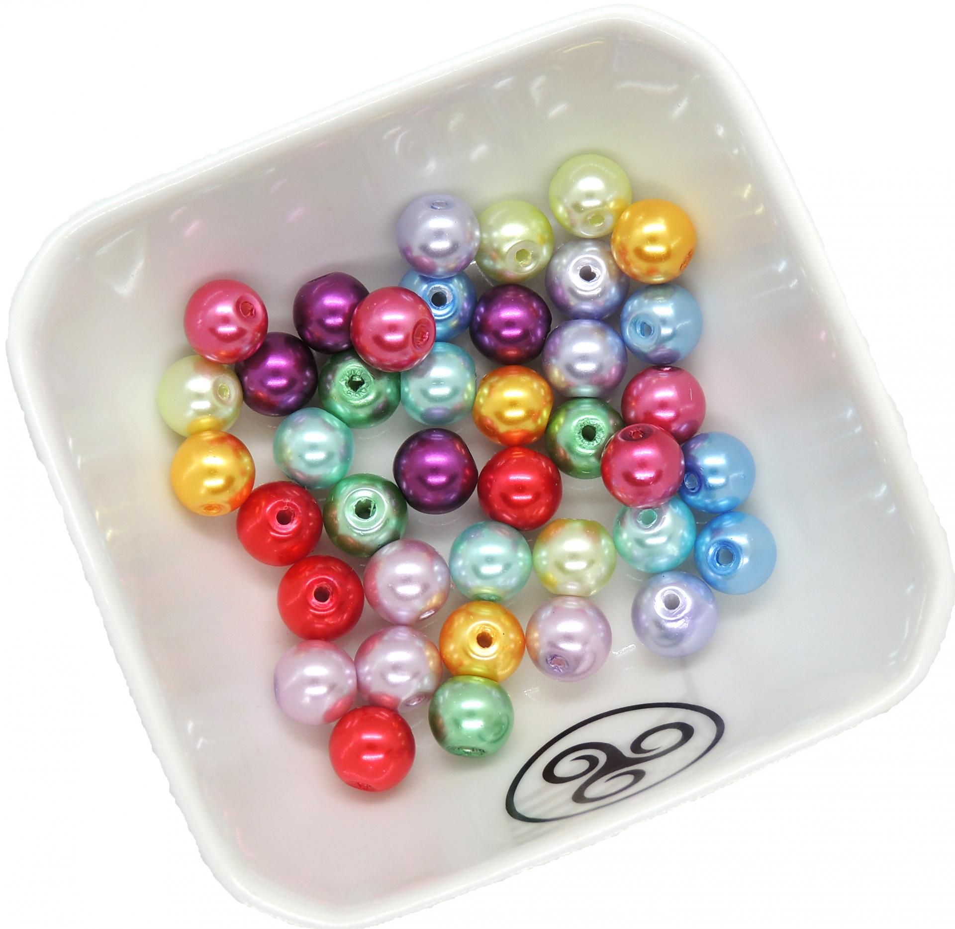 40 PERLES STRASS ROND a coller acrylique transparent 8 mm - creation bijoux  perles - Perle strass - Creavea