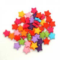 Perle etoile multicolore 9x9mm 1 