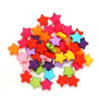 Perle etoile multicolore 9x9mm 2 