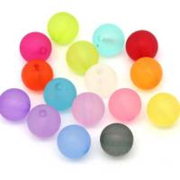 Perle ronde en acrylique givree 10mm 2 
