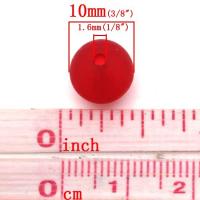 Perle ronde en acrylique givree 10mm