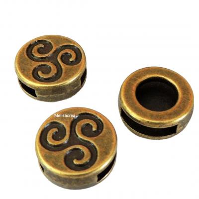 Perle triskell en bronze 12 x 5 mm 1 